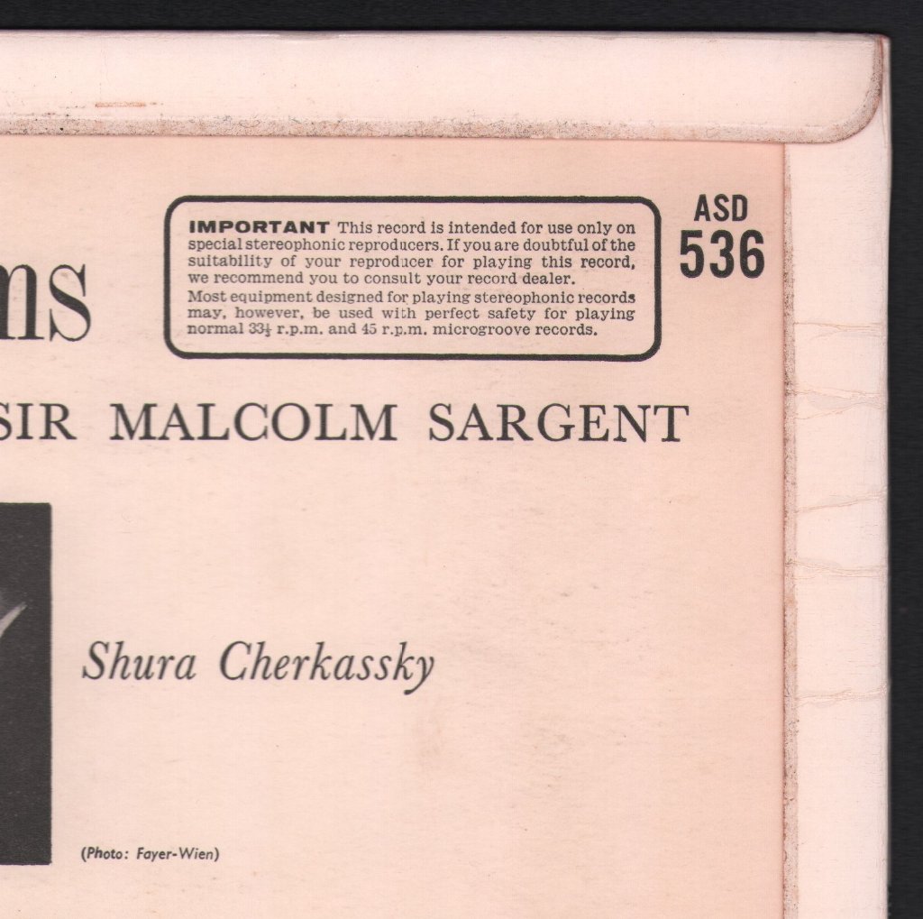 Sir Malcolm Sargent / BBC Symphony Orchestra / Joan Hammond / Shura Cherkassky - An Evening At The Proms - Lp