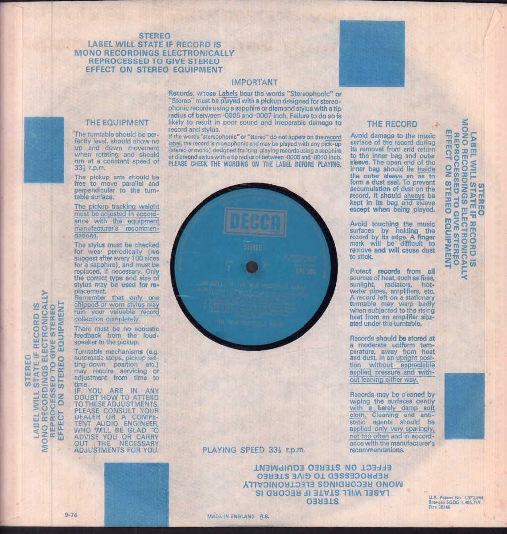 New Vaudeville Band - World Of - Lp