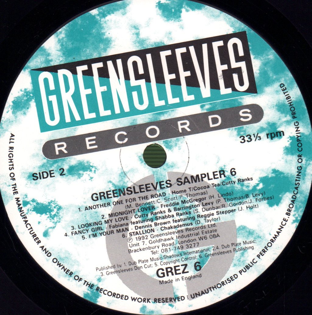 Various Artists - Greensleeves Sampler 6 - Lp