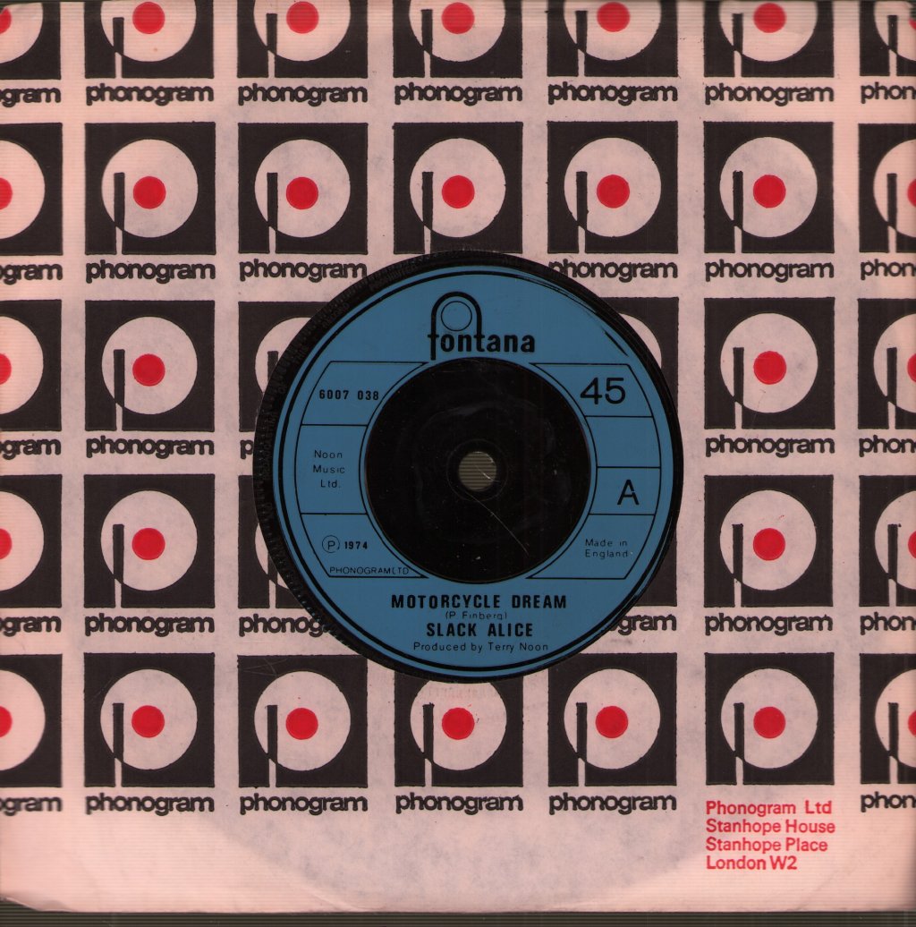 Slack Alice - Motorcycle Dream - 7 Inch