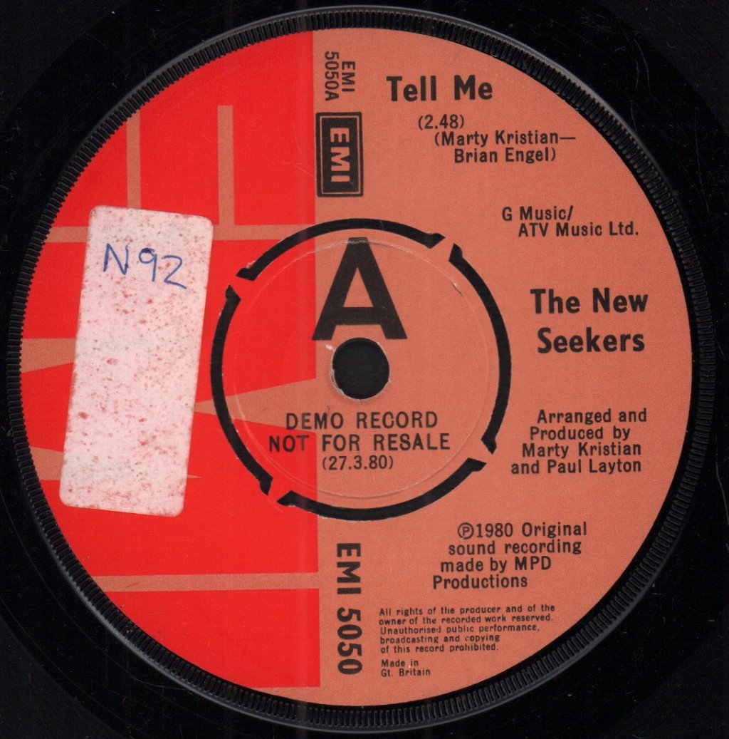 New Seekers - Tell Me - 7 Inch