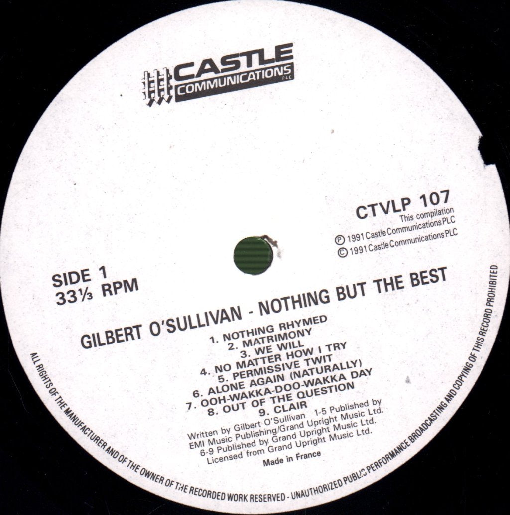 Gilbert O'Sullivan - Nothing But The Best - Lp