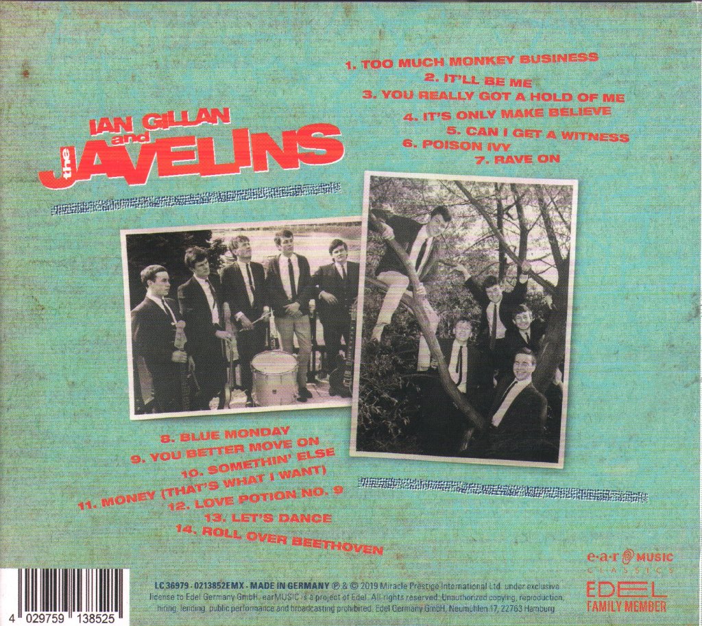 Ian Gillan & The Javelins - Raving With Ian Gillan & The Javelins - Cd