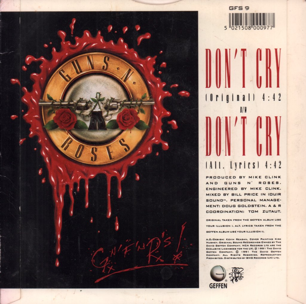 Guns N Roses - Don't Cry - 7 Inch