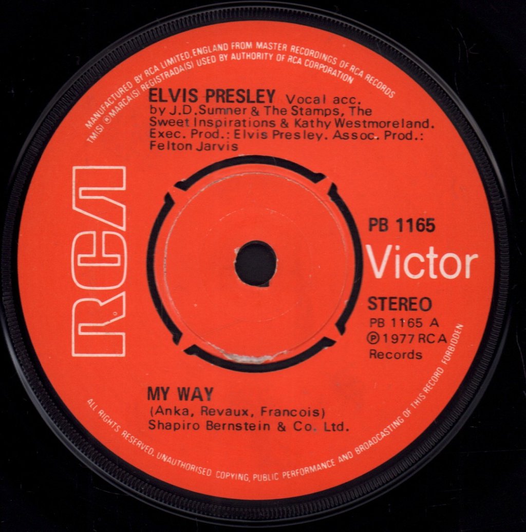Elvis Presley - My Way - 7 Inch