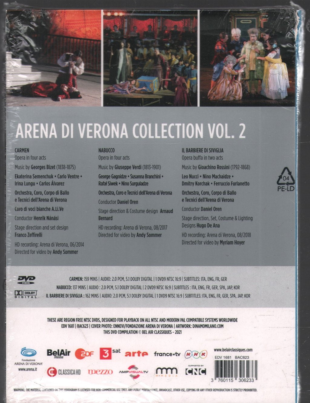 Arena Di Verona Collection Vol. 2 - Belair Classiques - Dvd Set