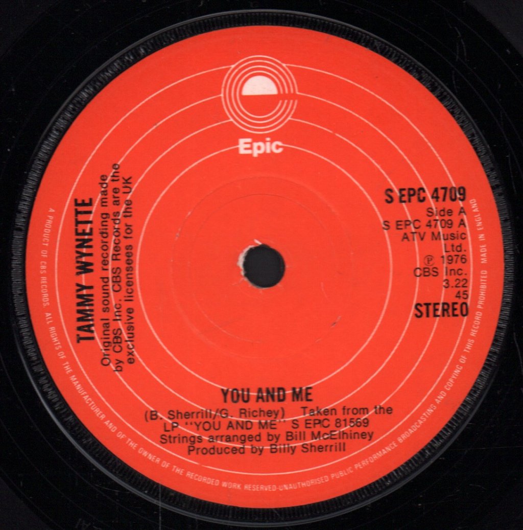 Tammy Wynette - You And Me - 7 Inch