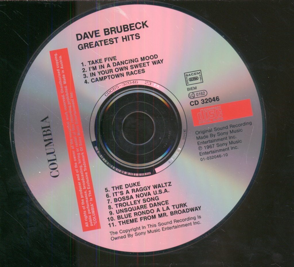 Dave Brubeck - Dave Brubeck's Greatest Hits - Cd