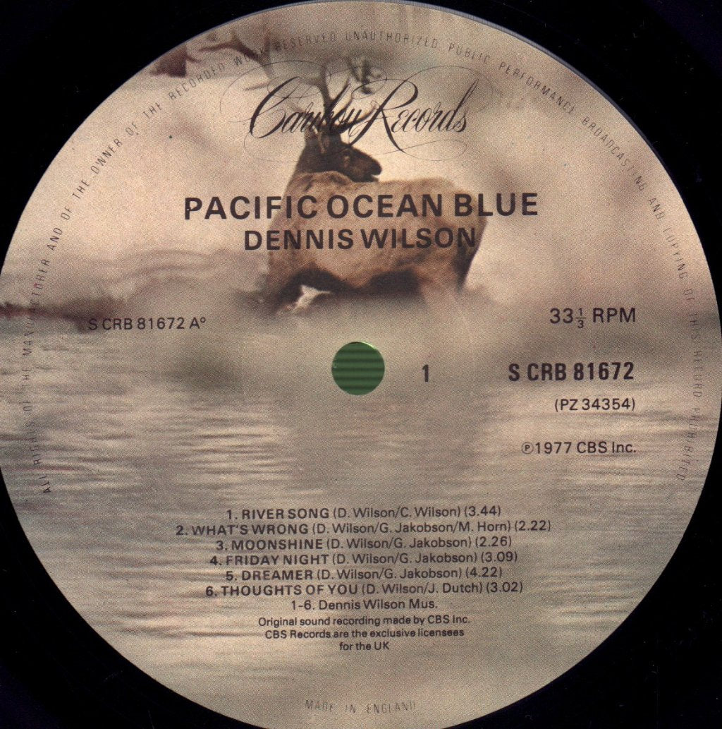 Dennis Wilson (Beach Boys) - Pacific Ocean Blue - Lp