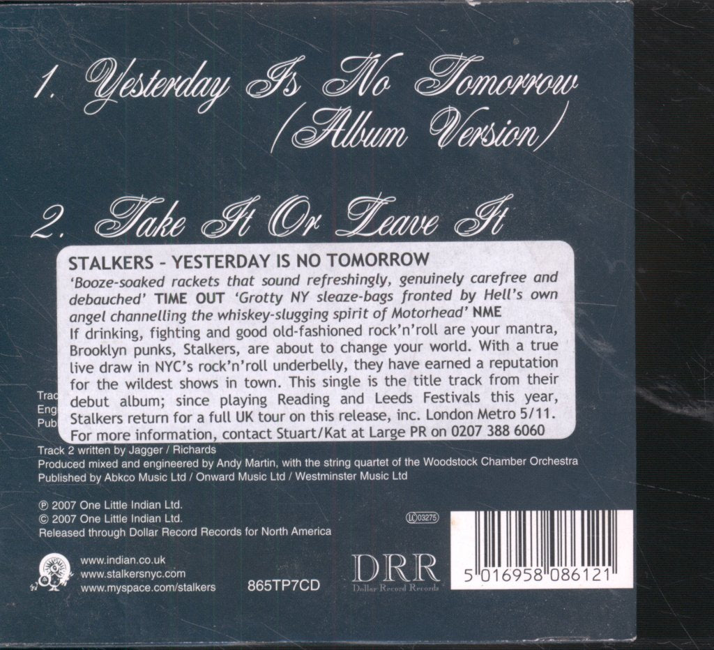 Stalkers - Yesterday Is No Tomorrow - Cd