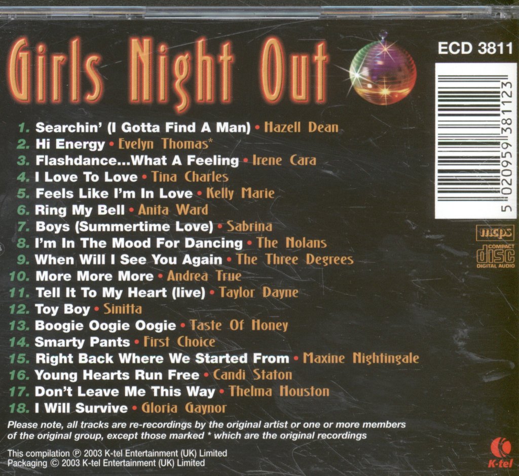 Various Artists - Girls Night Out - Cd