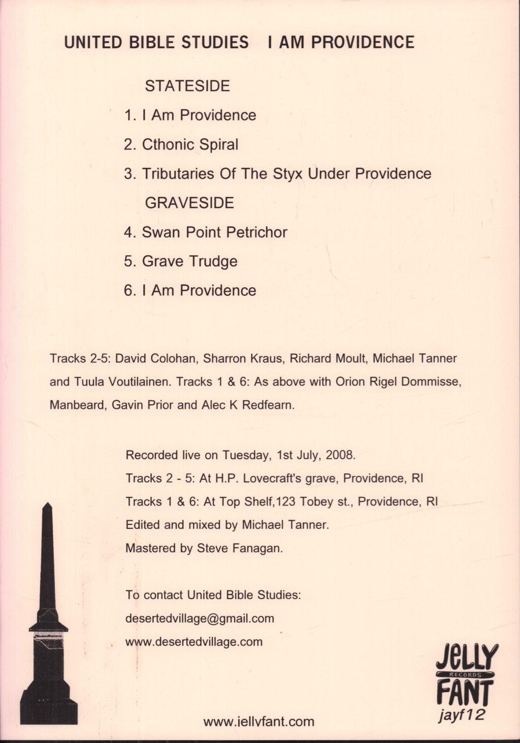 United Bible Studies - I Am Providence - Lp