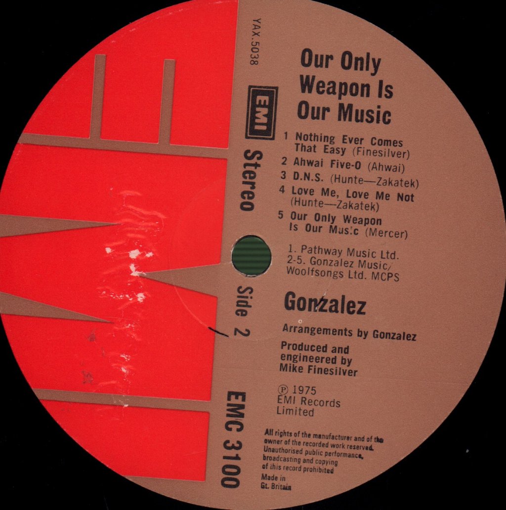 Gonzalez - Our Only Weapon Is Our Music - Lp