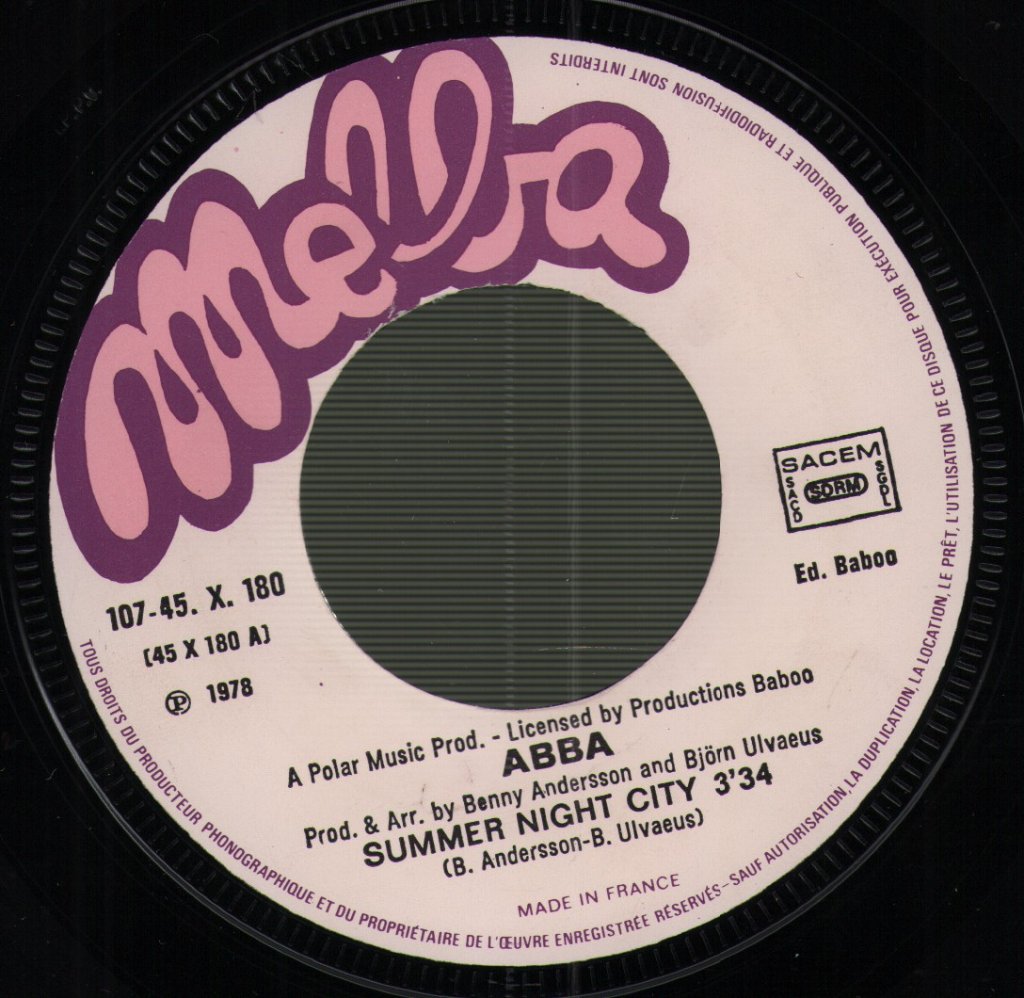 ABBA - Summer Night City - 7 Inch