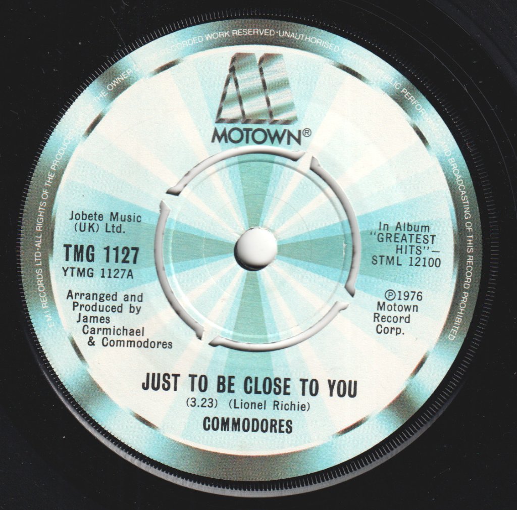 Commodores - Just To Be Close To You - 7 Inch