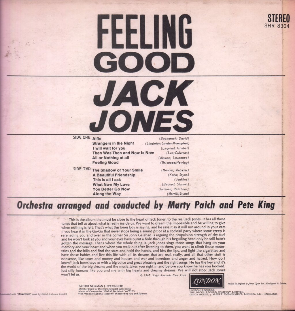 Jack Jones - Feeling Good - Lp