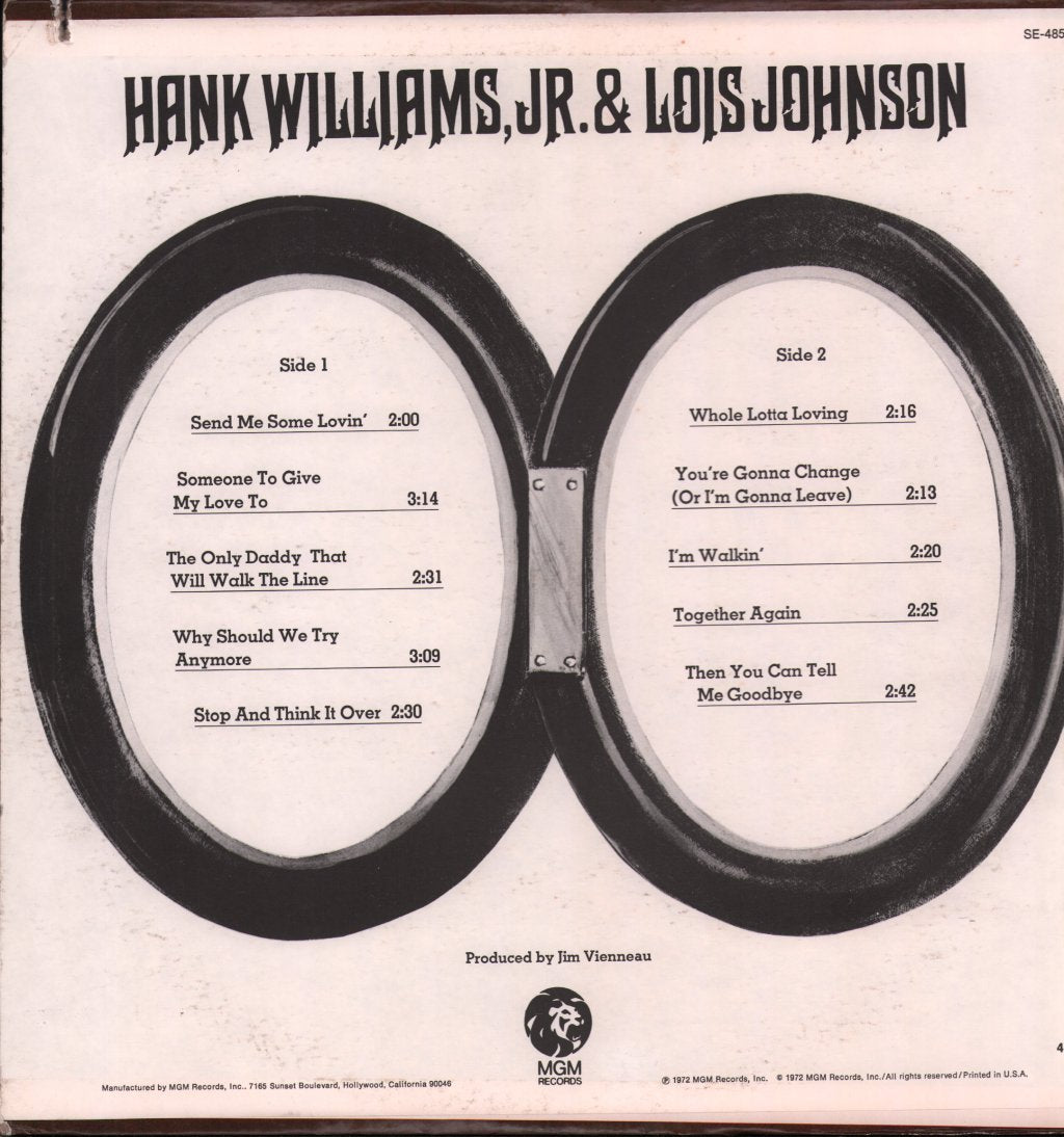 Hank Williams Jr And Lois Johnson - Send Me Some Lovin' / Whole Lotta Loving - Lp