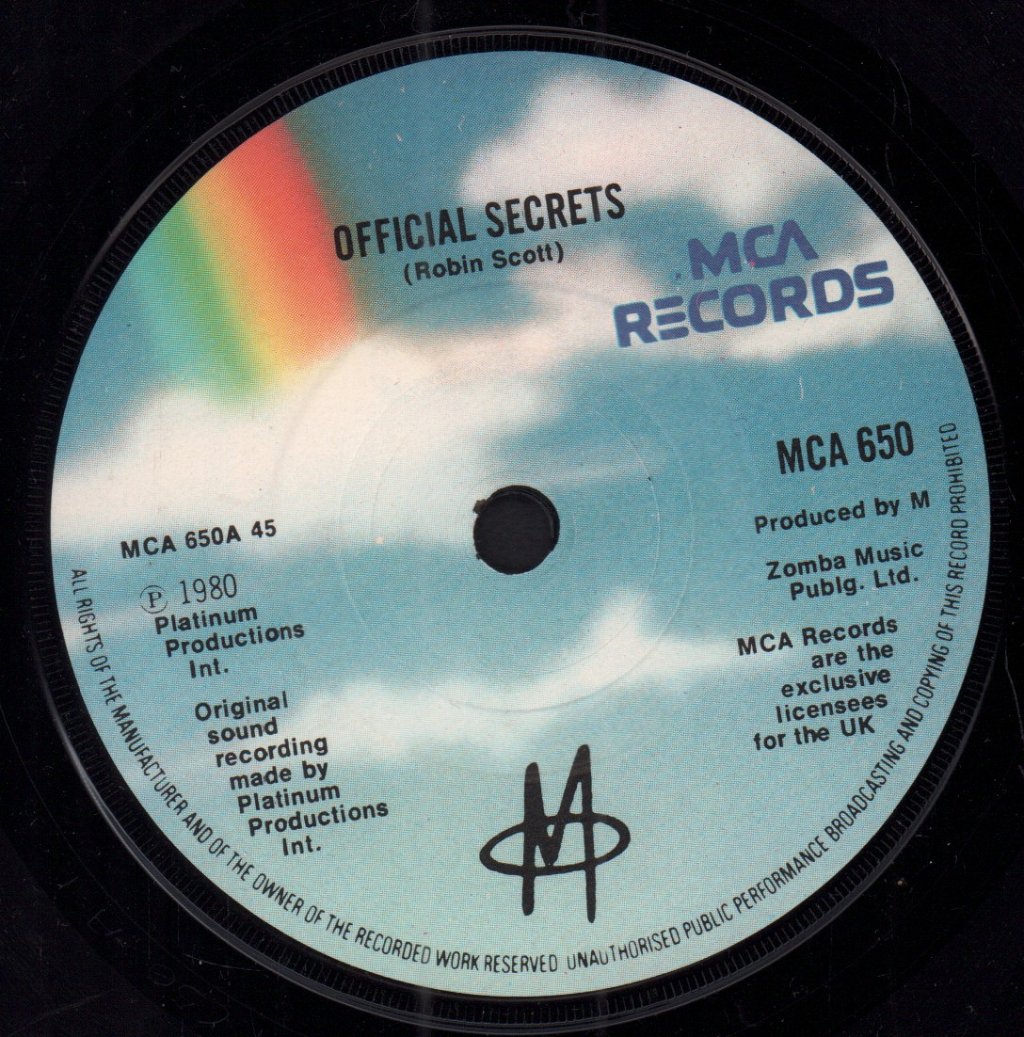 M - Official Secrets - 7 Inch