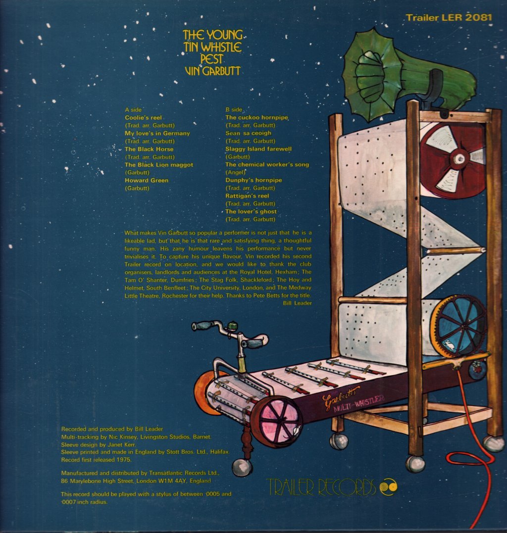 Vin Garbutt - Young Tin Whistle Pest - Lp