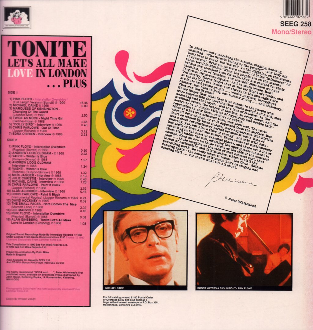 Various Artists - Tonite Let's All Make Love In London… Plus - Lp