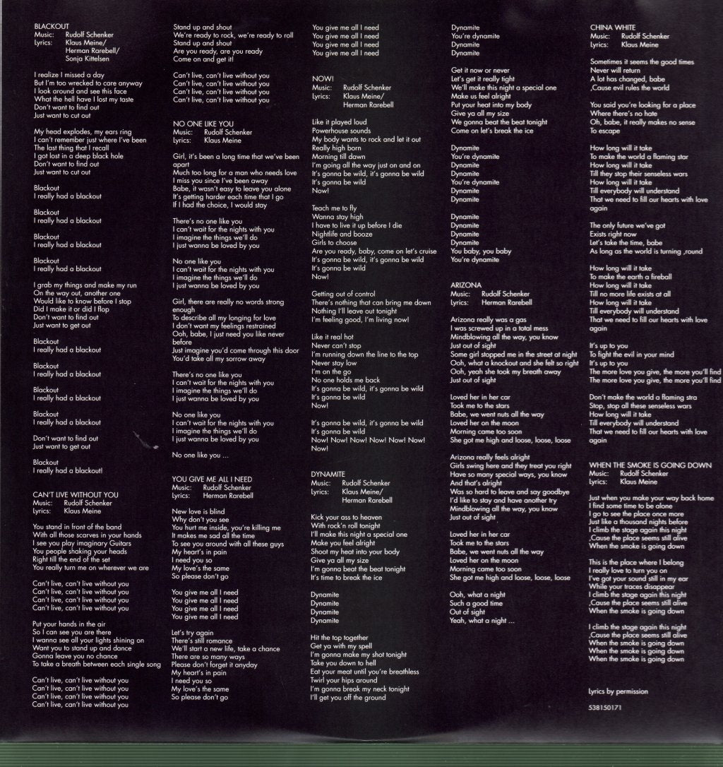Scorpions - Blackout - Lp