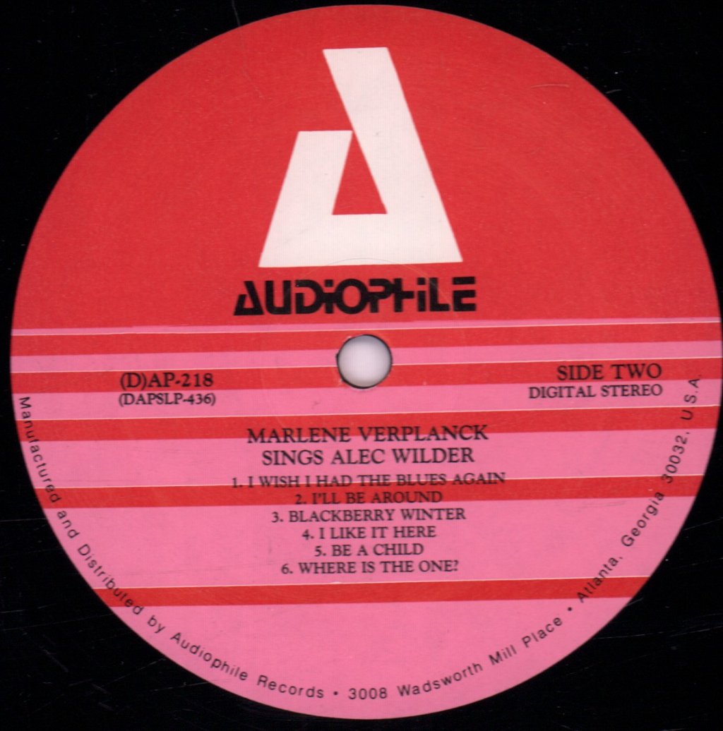 Marlene VerPlanck - Marlene VerPlanck Sings Alec Wilder - Lp