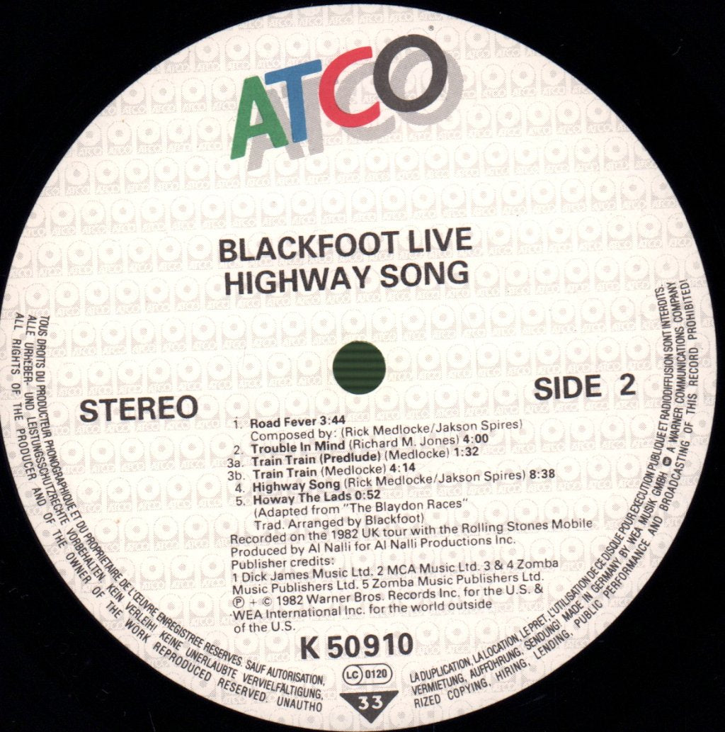 Blackfoot - Highway Song (Live) - Lp