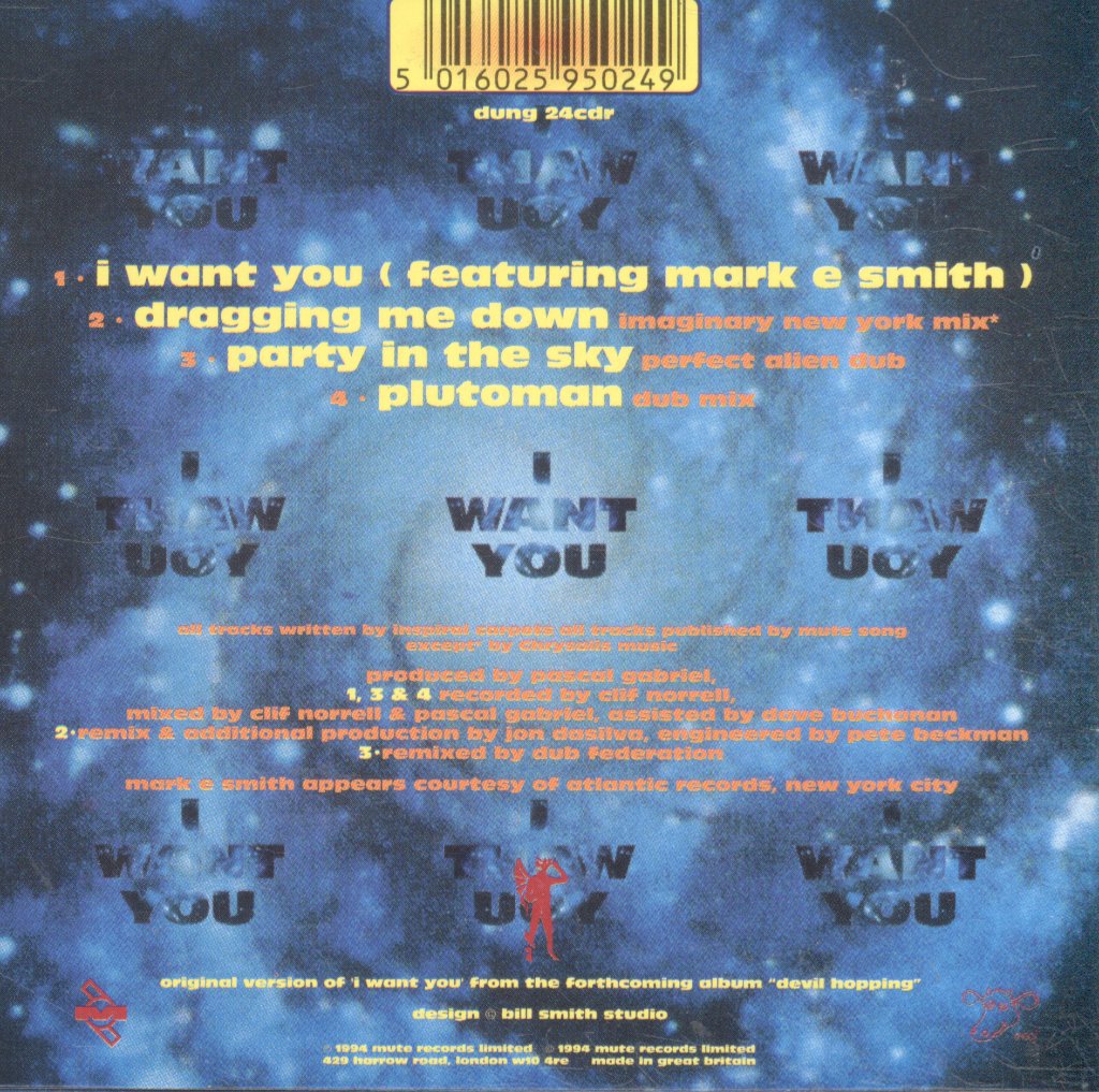 Inspiral Carpets Featuring Mark E Smith - I Want You - Cd