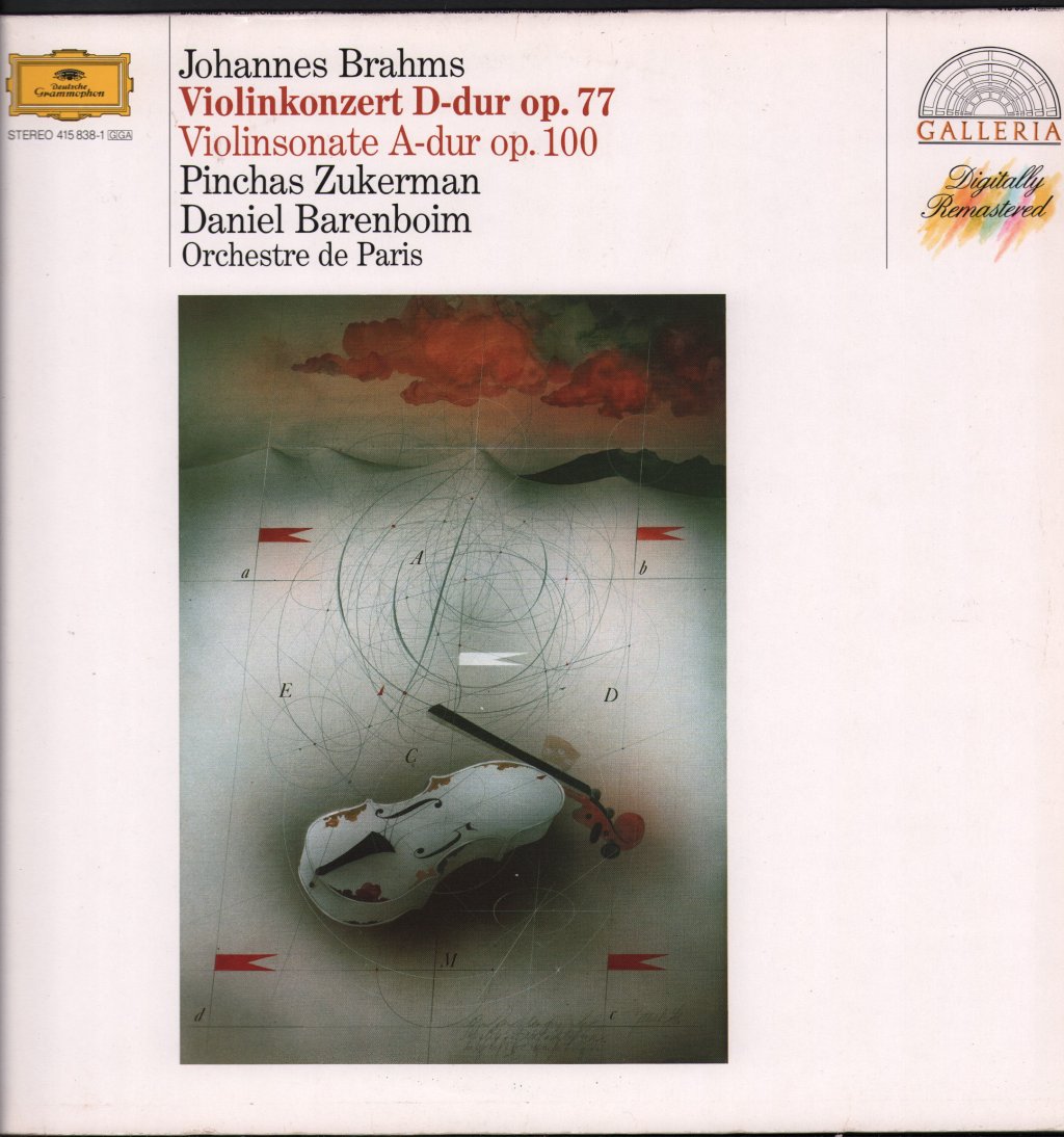 Pinchas Zukerman / Daniel Barenboim - Johannes Brahms - Violin Concerto / Sonata No.2 - Lp