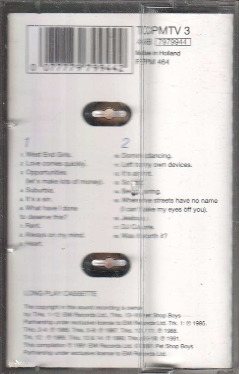 Pet Shop Boys - Discography The Complete Singles Collection - Cassette
