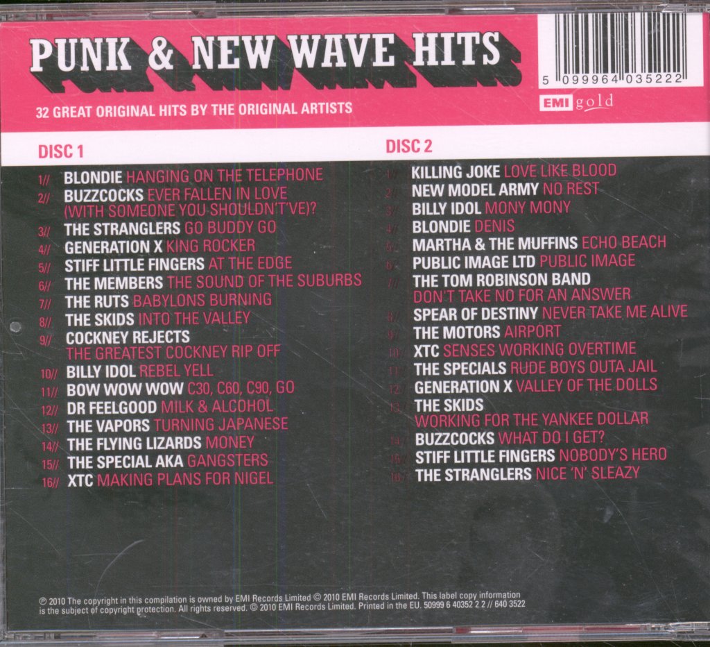 Various Artists - Ultimate Punk & New Wave Hits - Double Cd