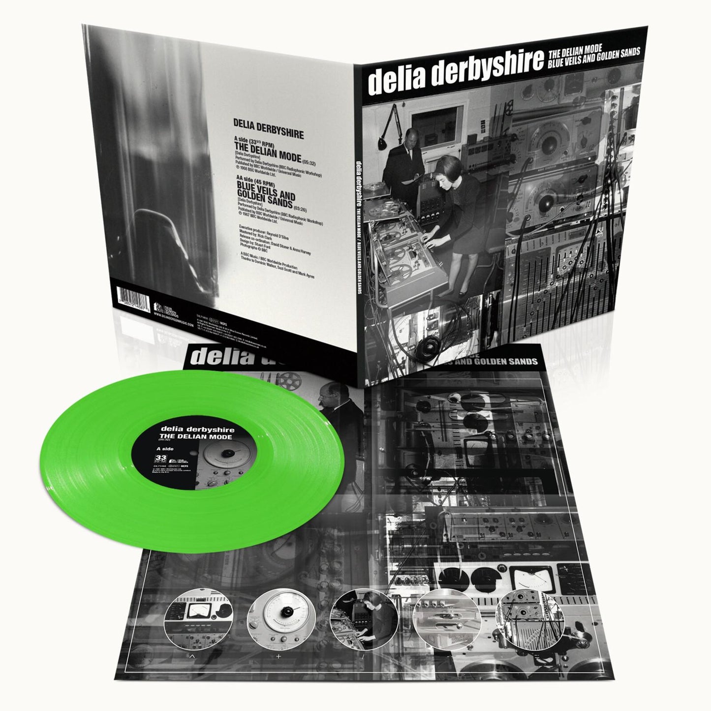 Delia Derbyshire - Delian Mode / Blue Veils - Green Vinyl - 7 Inch