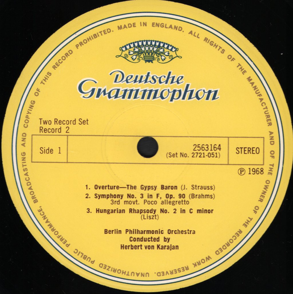 Herbert Von Karajan / Berlin Philharmonic Orchestra - Herbert Von Karajan Conducting The Berlin Philharmonic Orchestra - Double Lp
