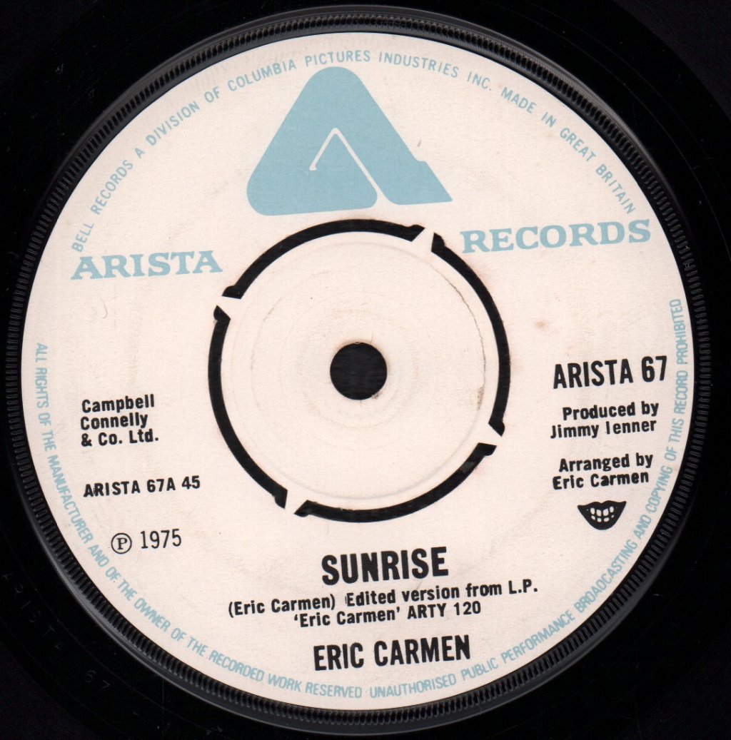 Eric Carmen - Sunrise - 7 Inch