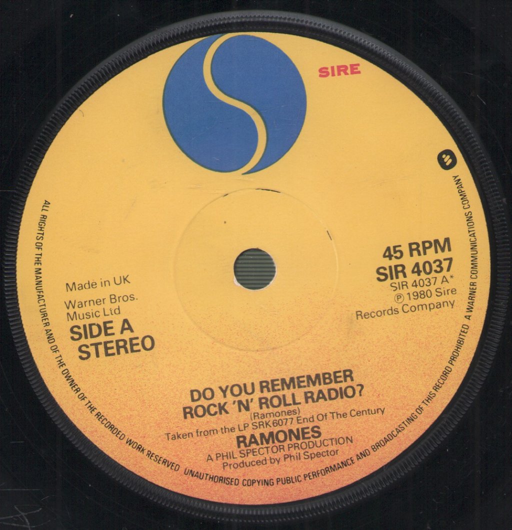 Ramones - Rock N' Roll Radio - 7 Inch