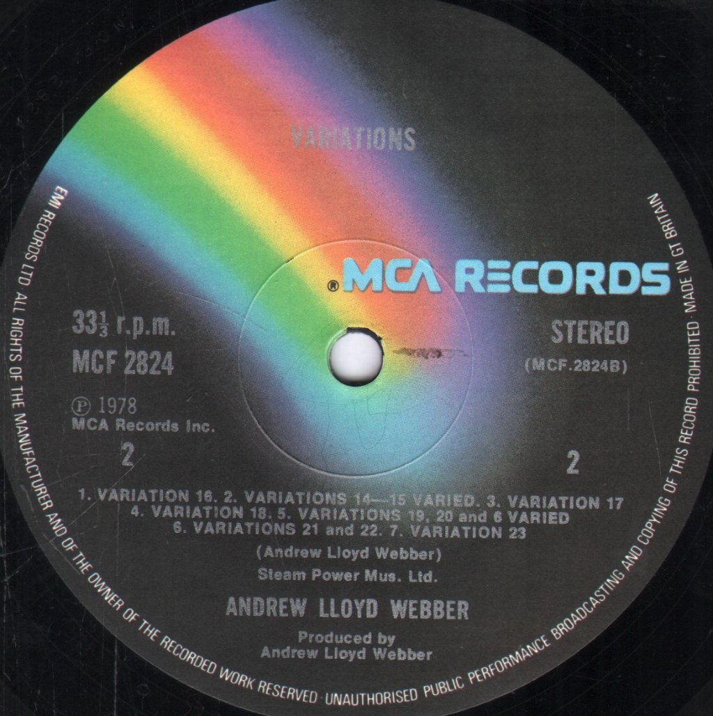 Andrew Lloyd Webber - Variations - Lp