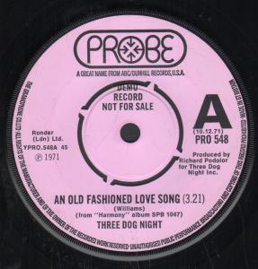 Three Dog Night - An Old Fashioned Love Song - 7 Inch