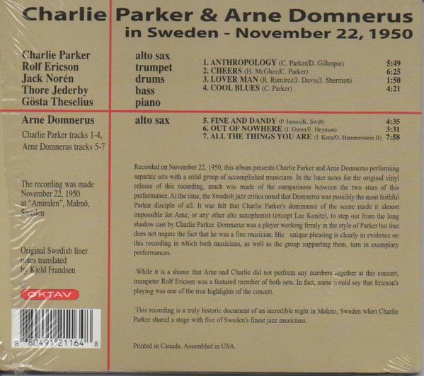 Charlie Parker, Arne Domnérus - In Sweden - November 22, 1950 - Cd