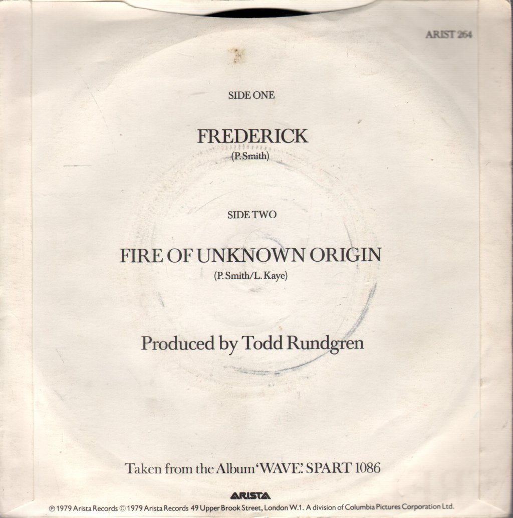 Patti Smith Group - Frederick - 7 Inch