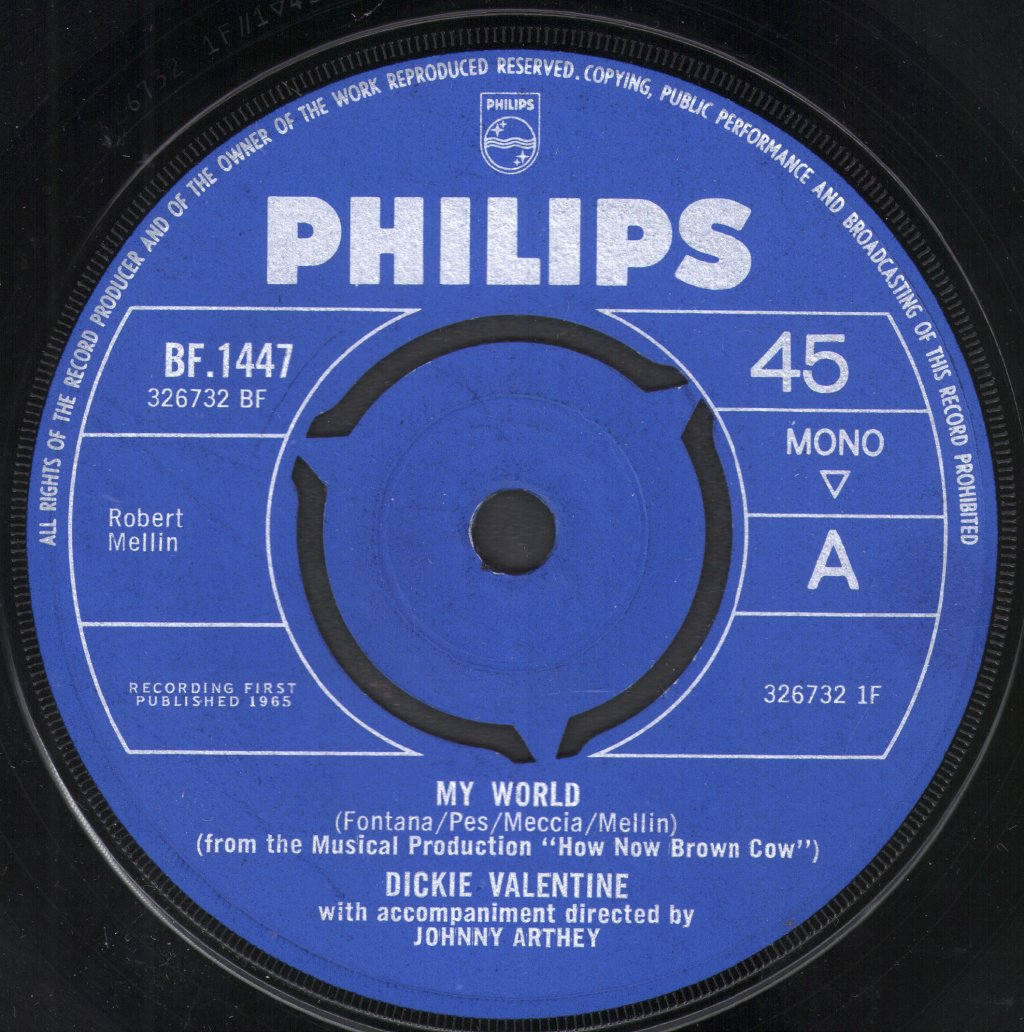 Dickie Valentine - My World - 7 Inch
