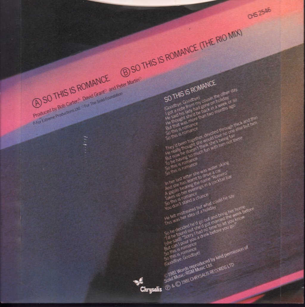 Linx - So This Is Romance - 7 Inch