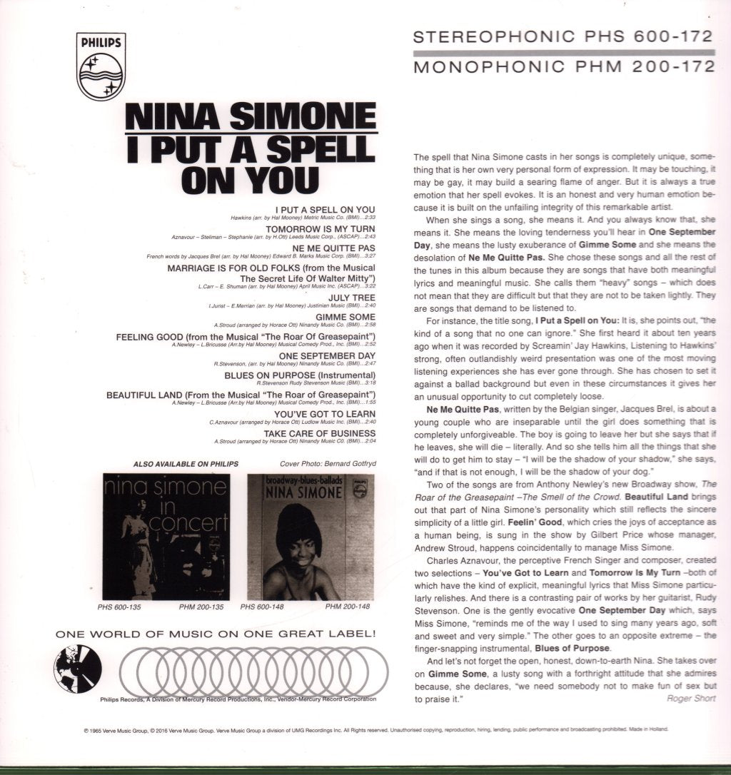 Nina Simone - I Put A Spell On You - Lp