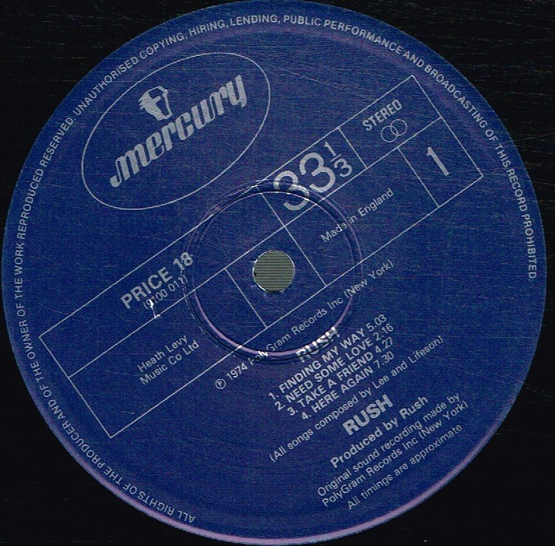 Rush - Rush - Lp