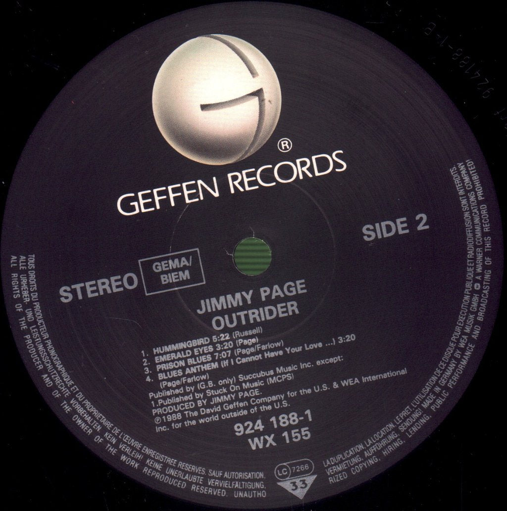 Jimmy Page - Outrider - Lp