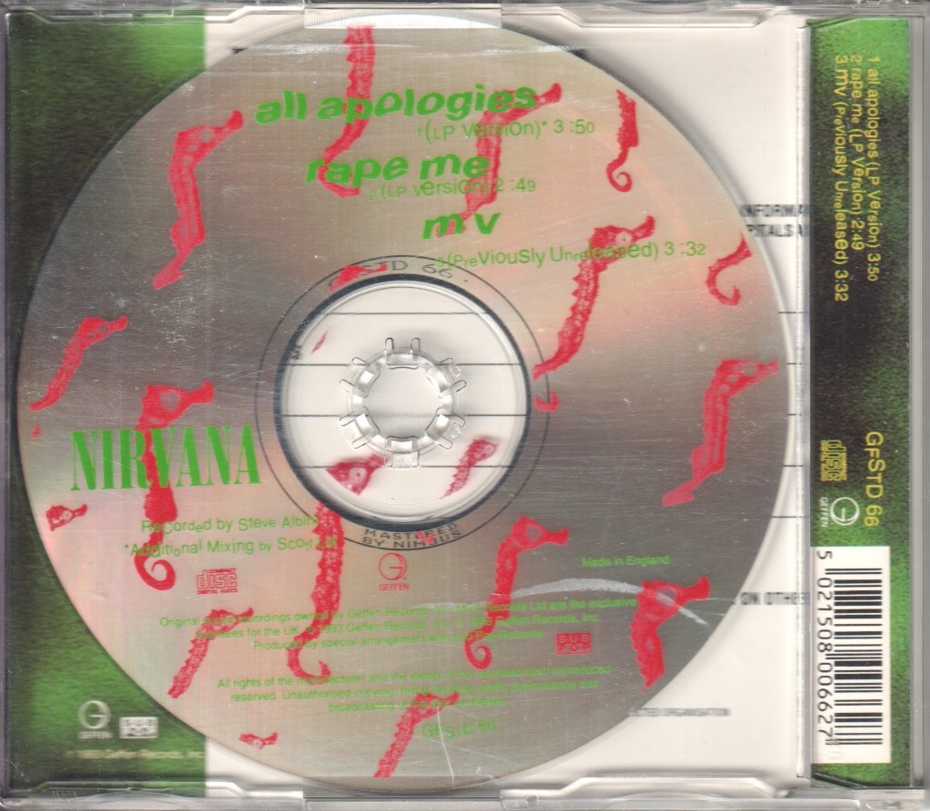 Nirvana - All Apologies - Cd