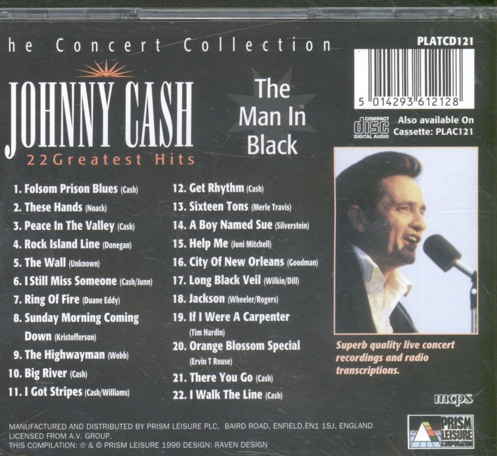 Johnny Cash - Man In Black - 22 Greatest Hits - Cd