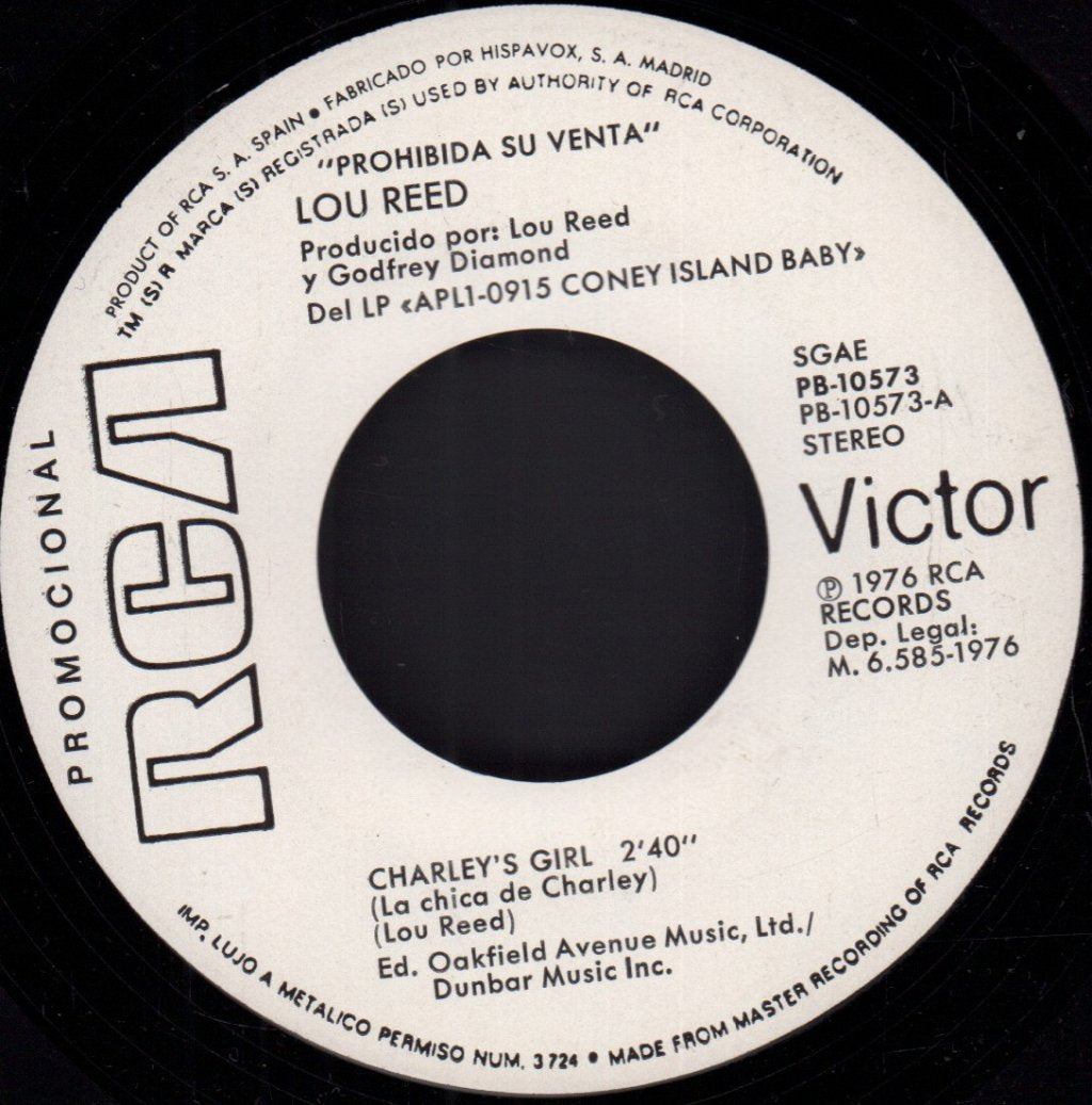Lou Reed - Charley's Girl - 7 Inch