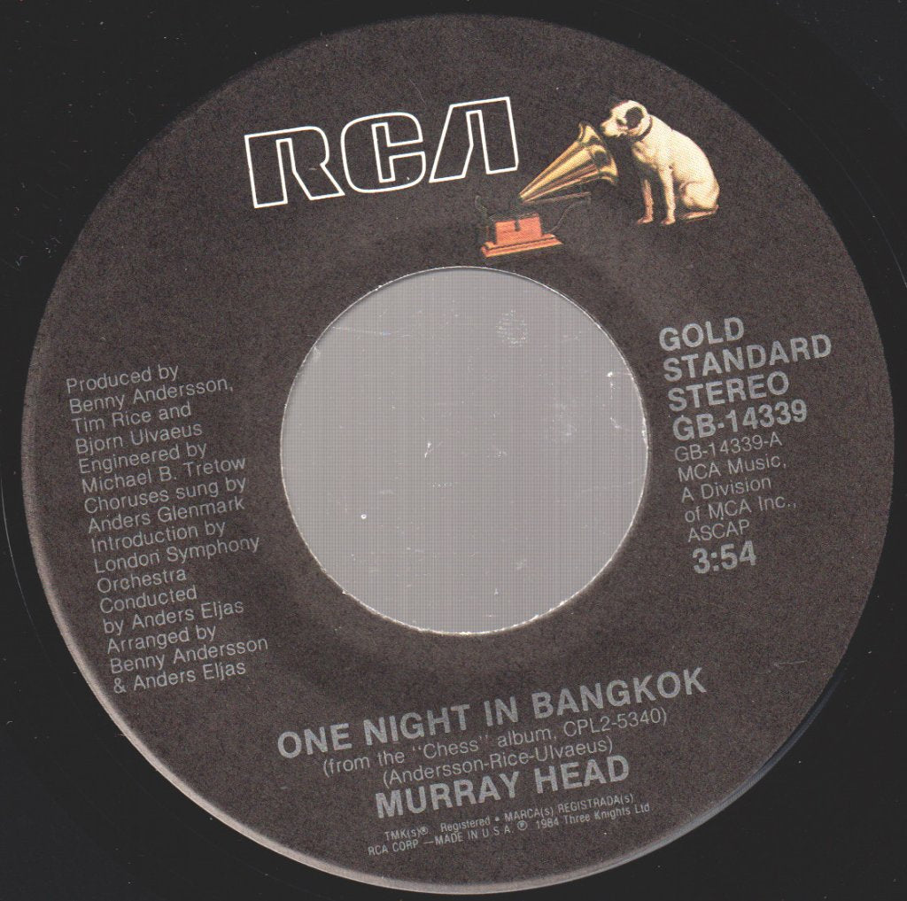 Murray Head - One Night In Bangkok / Pity The Child - 7 Inch