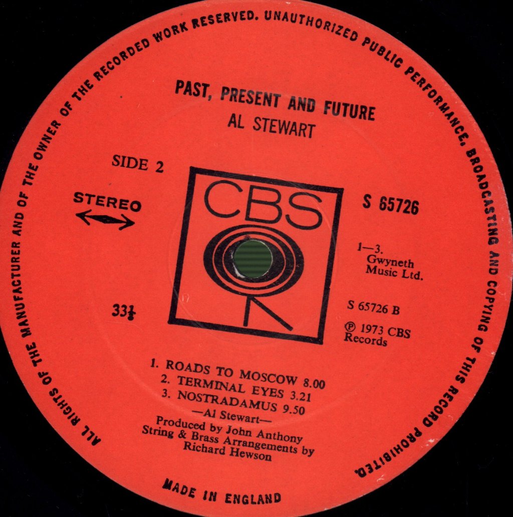 Al Stewart - Past, Present & Future - Lp