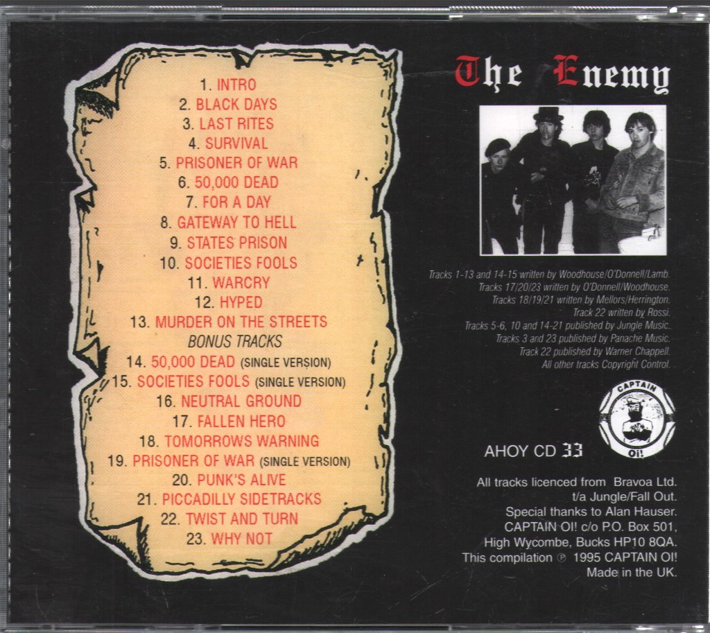 Enemy (Punk) - Gateway To Hell - Cd